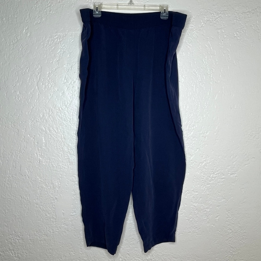 Pure Jill J. Jill Sand Washed Modal Pull On Pants Blue Pockets 2X WPT248281
